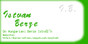 istvan berze business card